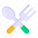 fork and spoon, cutlery, tableware, silverware, food menu