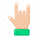 rock symbol, hand gesture, rock and roll, party, enjoyment