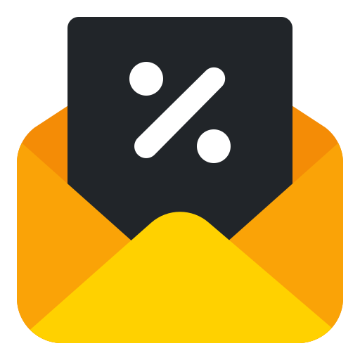 Mail, discount, email, envelope, marketing, promotion, commerce icon - Free download