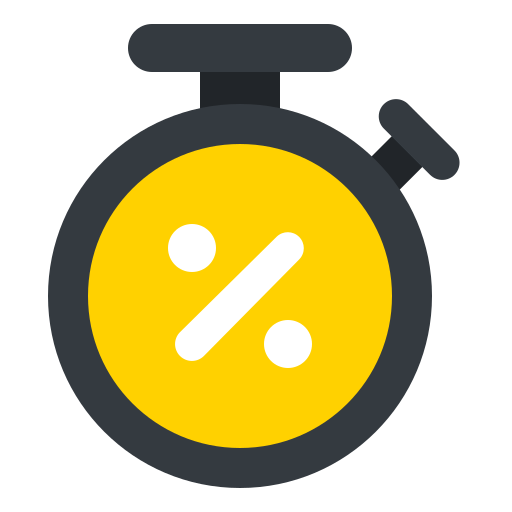 Stopwatch, discount, time, sale, wait, date, commerce icon - Free download