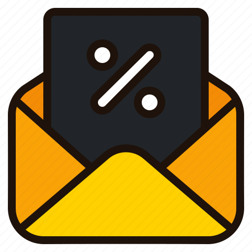Mail, discount, email, envelope, marketing, promotion, commerce icon - Download on Iconfinder