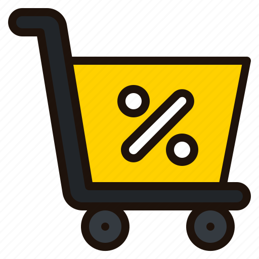 Shopping, discount, cart, promotion, offer, percentage, commerce icon - Download on Iconfinder