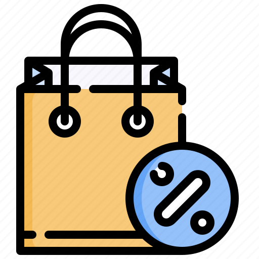 Shopping, bag, percentage, offer, sale, discount icon - Download on Iconfinder