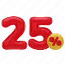 25 percent, number, percent, sale, discount, font, promotion, shop, shopping, ecommerce, store, buy, online, sales, marketplace, market 