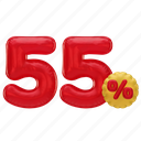55 percent, number, percent, sale, discount, font, promotion, shop, shopping, ecommerce, store, buy, online, sales, marketplace, market, marketing, ads, advertising, advertisement 