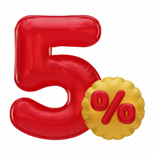 50 percent, number, percent, sale, discount, font, promotion 3D illustration - Download on Iconfinder