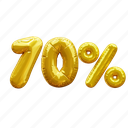 70 percent, percentage, discount, sale, balloon number 