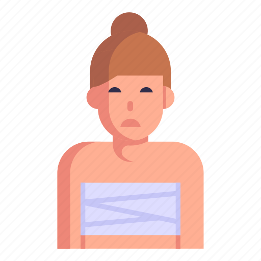 Injury, bandage, chest bandage, chest surgery, patient icon - Download on Iconfinder