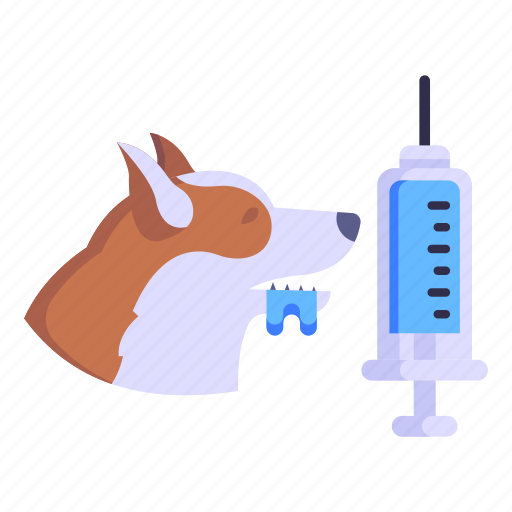 Dog vaccination, rabies, rabies vaccine, rabies injection, inoculation icon - Download on Iconfinder