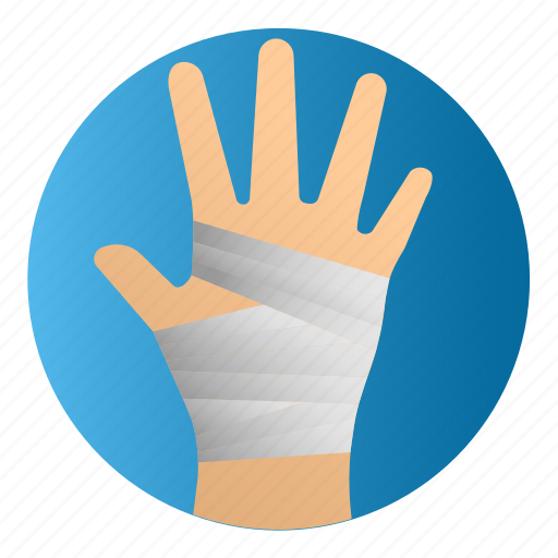 Diseases, hand bandage, hand injury, treatment icon - Download on Iconfinder