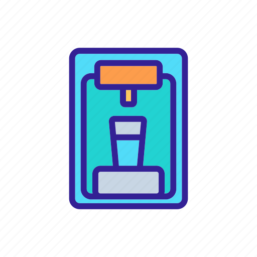 Cooler, dispenser, electronic, front, tool, view, water icon - Download on Iconfinder