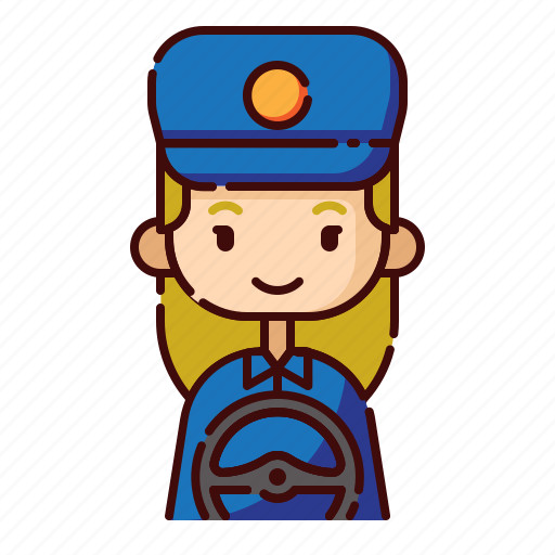Avatar, blonde, diversity, driver, girl, people, profession icon - Download on Iconfinder