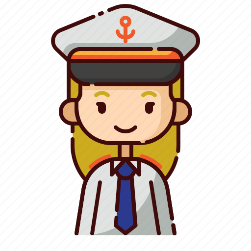 Avatar, blonde, captain, diversity, girl, people, profession icon - Download on Iconfinder