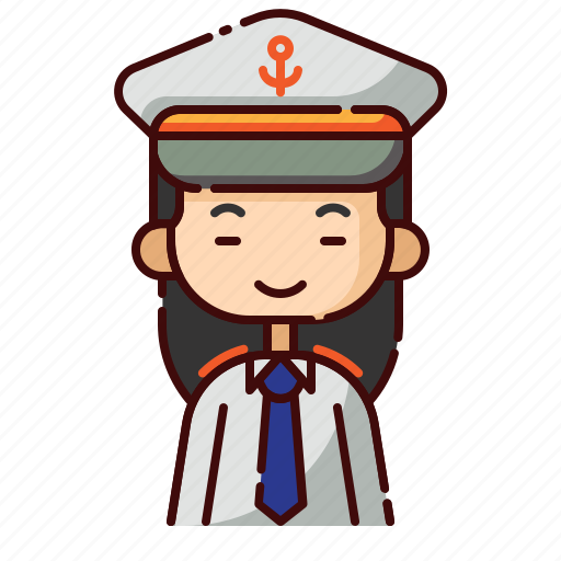 Avatar, captain, chinese, diversity, girl, people, profession icon - Download on Iconfinder