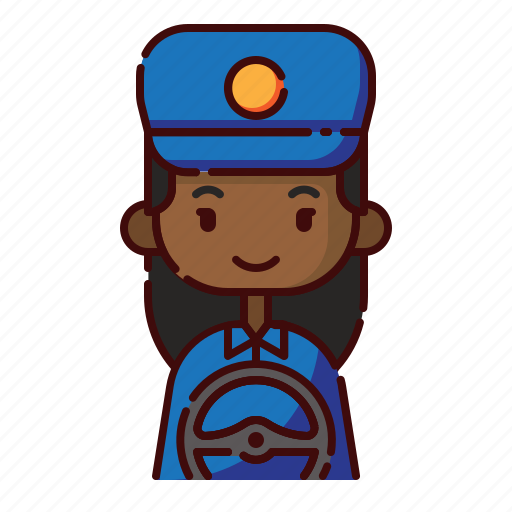 African, avatar, diversity, driver, girl, people, profession icon - Download on Iconfinder