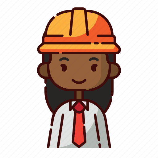 African, avatar, diversity, foreman, girl, people, profession icon - Download on Iconfinder