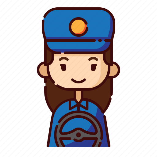 Avatar, diversity, driver, female, girl, people, profession icon - Download on Iconfinder