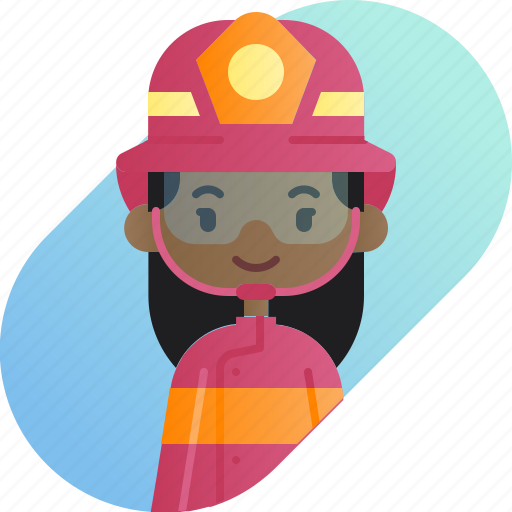 African, avatar, diversity, firefighter, girl, people, profession icon - Download on Iconfinder