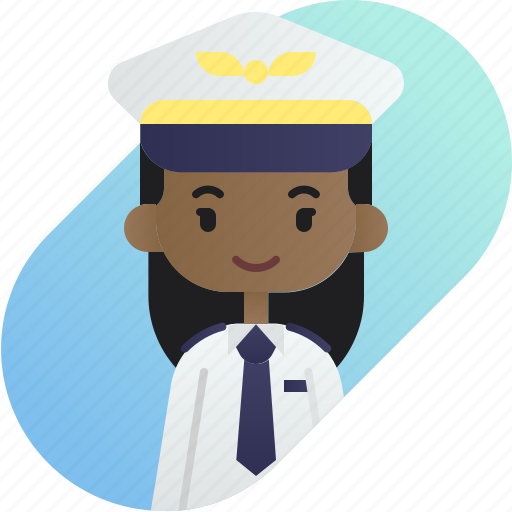 African, avatar, diversity, girl, people, pilot, profession icon - Download on Iconfinder