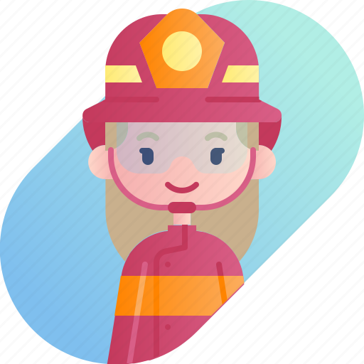 Avatar, blonde, diversity, firefighter, girl, people, profession icon - Download on Iconfinder