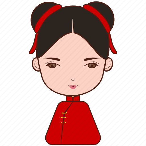 Chinese, asian, traditional, avatar, woman, diversity icon - Download on Iconfinder