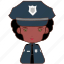 officer, police, woman, afro, diversity, avatar 