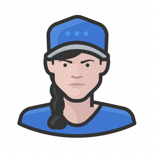 Avatar, baseball, braid, female, user, woman icon - Download on Iconfinder