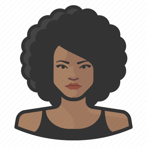 Afro, avatar, female, user, woman icon - Download on Iconfinder
