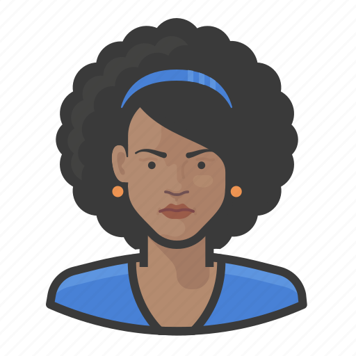 Afro, avatar, female, hair, style, user, woman icon - Download on Iconfinder