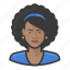 afro, avatar, female, hair, style, user, woman 
