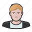 avatar, blond, man, sweater, user, young 