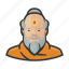 asian, avatar, beard, buddhist, man, monk, user 