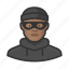 avatar, burglar, criminal, crook, male, man, user 