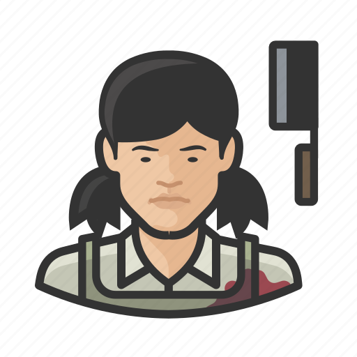 Asian, avatar, butcher, female, user, woman icon - Download on Iconfinder