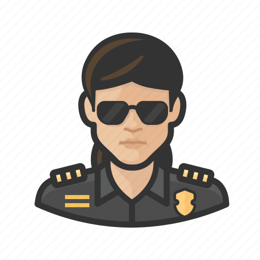 Asian, avatar, cop, female, officer, police, user icon - Download on Iconfinder