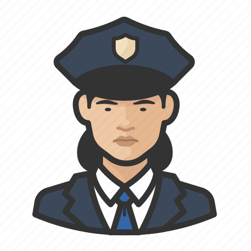 Asian, avatar, cop, female, officers, police, user icon - Download on Iconfinder