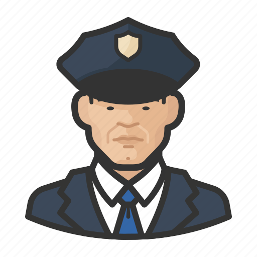 Asian, avatar, male, man, officers, police, user icon - Download on Iconfinder