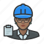 avatar, building inspector, female, hardhat, user 