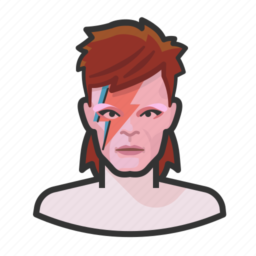 Avatar, celebrity, david bowie, musician, rockstar, user, ziggy stardust icon - Download on Iconfinder