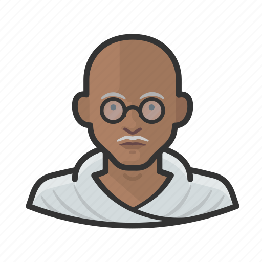 Avatar, gandhi, human rights, indian, pacifist, resist, user icon - Download on Iconfinder