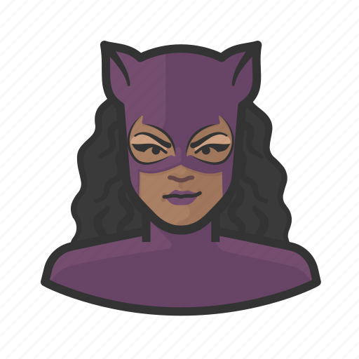 Avatar, catwoman, costume, purple, superhero, user icon - Download on Iconfinder