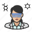 asian, avatar, chemist, female, scientist, user, woman 