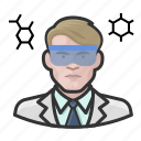 avatar, chemist, male, man, scientist, user