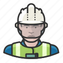avatar, construction, hardhat, man, user