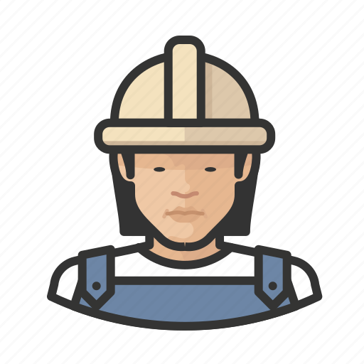 Asian, avatar, construction, female, hardhat, user, woman icon - Download on Iconfinder