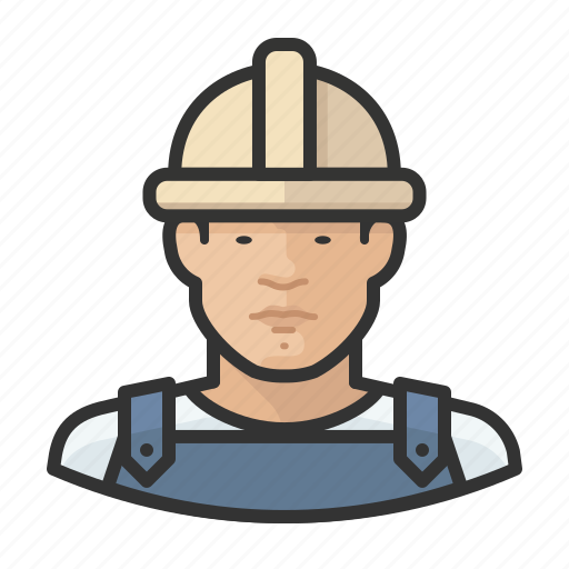 Asian, avatar, construction, hardhat, male, man, user icon - Download on Iconfinder