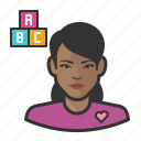 avatar, daycare, female, millennial, user, woman