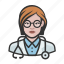 avatar, doctor, female, healthcare, user, woman 