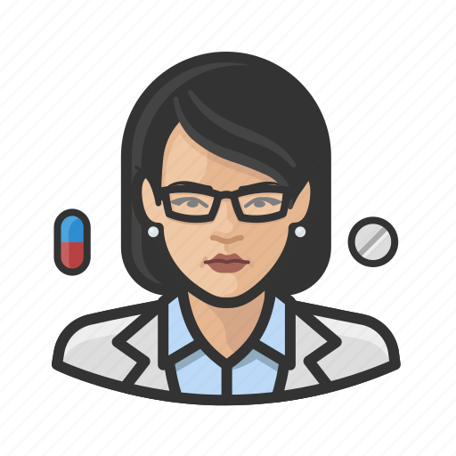 Asian, avatar, female, healthcare, pharmacist, user, woman icon - Download on Iconfinder