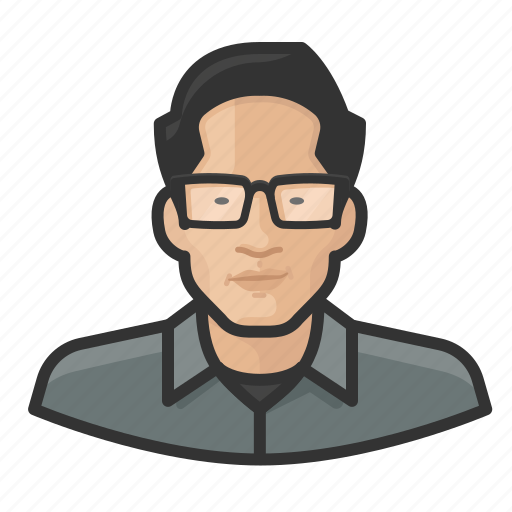 Asian, avatar, eye glasses, male, man, millennial, user icon - Download on Iconfinder